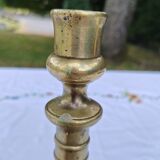 Golden brass candle holder