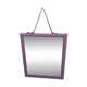 Miroir metal rose 18x25cm