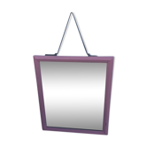 Miroir metal rose 18x25cm