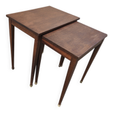 Pair of nesting tables in wood