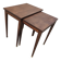 Pair of nesting tables in wood