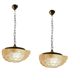 Murano Glass Light Pendants Set of 2 1980’s