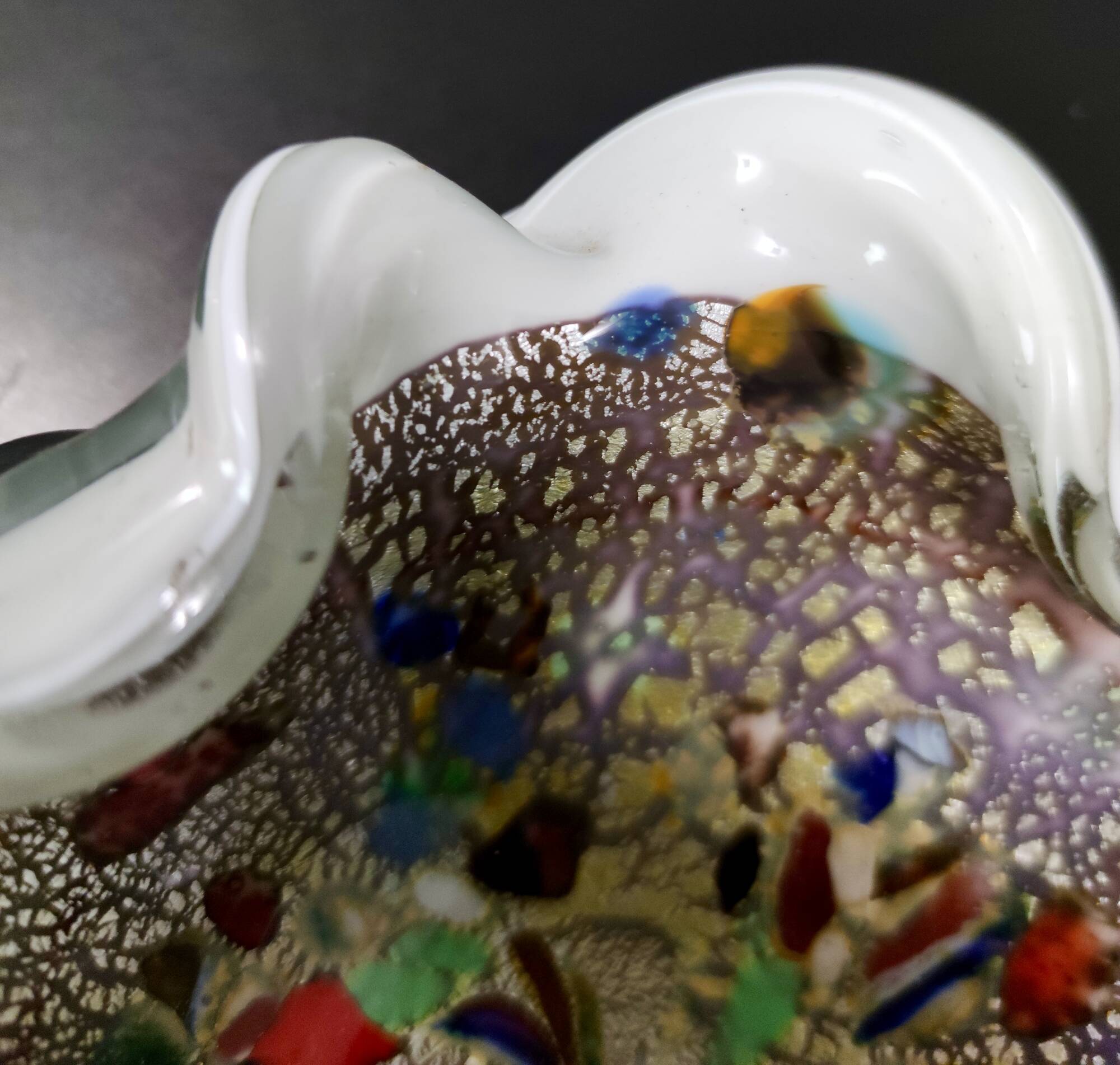 Murano Glass Ashtray or Trinket Bowl by Avem Attributed to Dino Martens