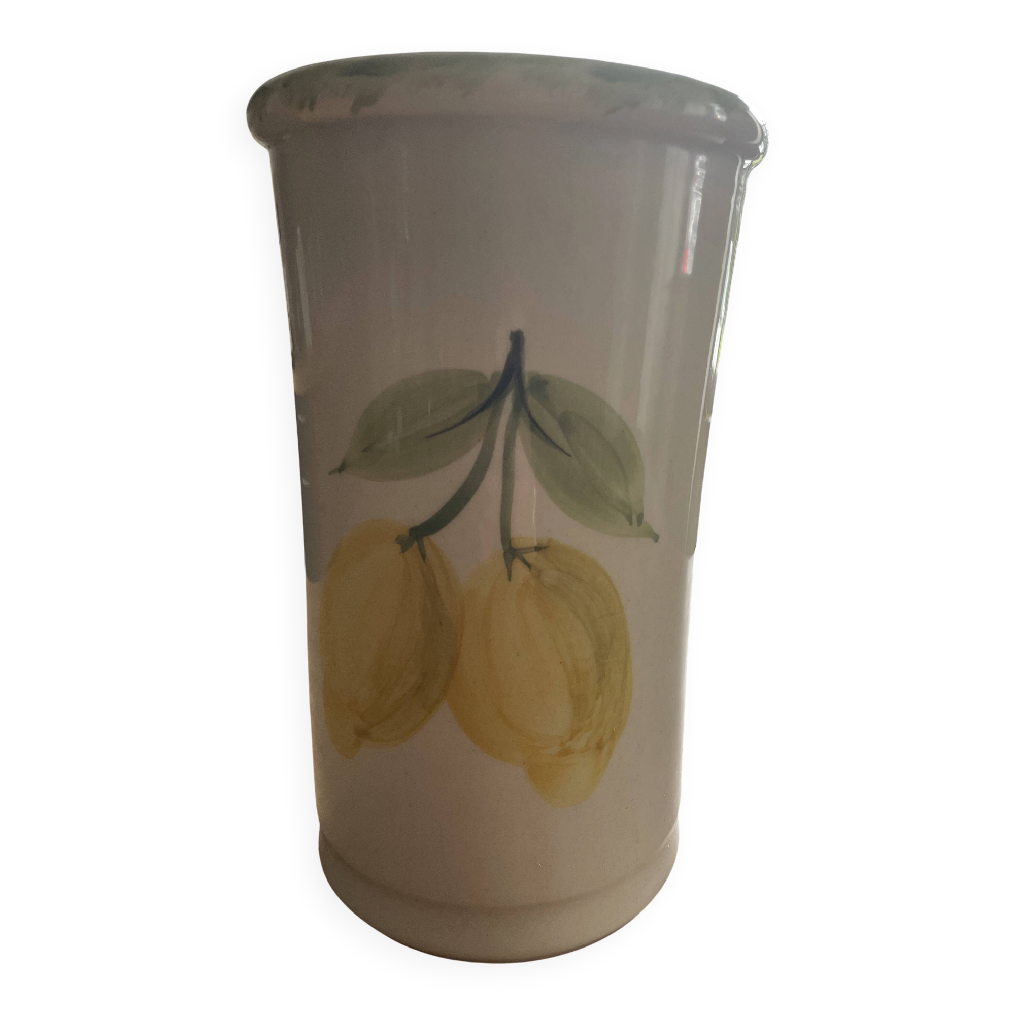 Vintage ceramic vase from Vallauris signed Hudon.