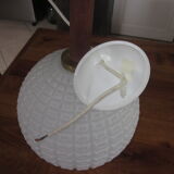 Scandinavian suspension in opaline and teak