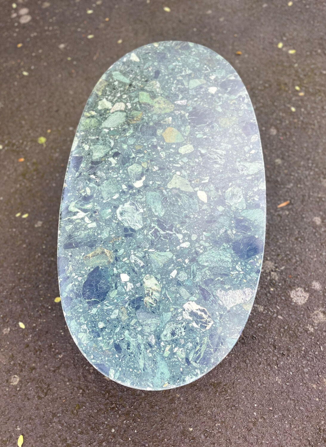 Coffee table marble feet steel