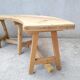 Vintage Curved Pine Bench