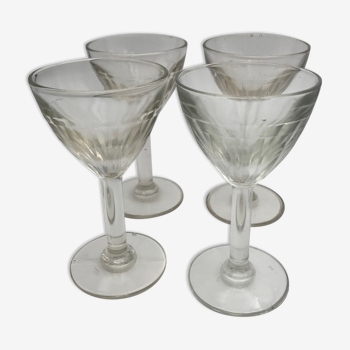 4 vintage aperitif glasses