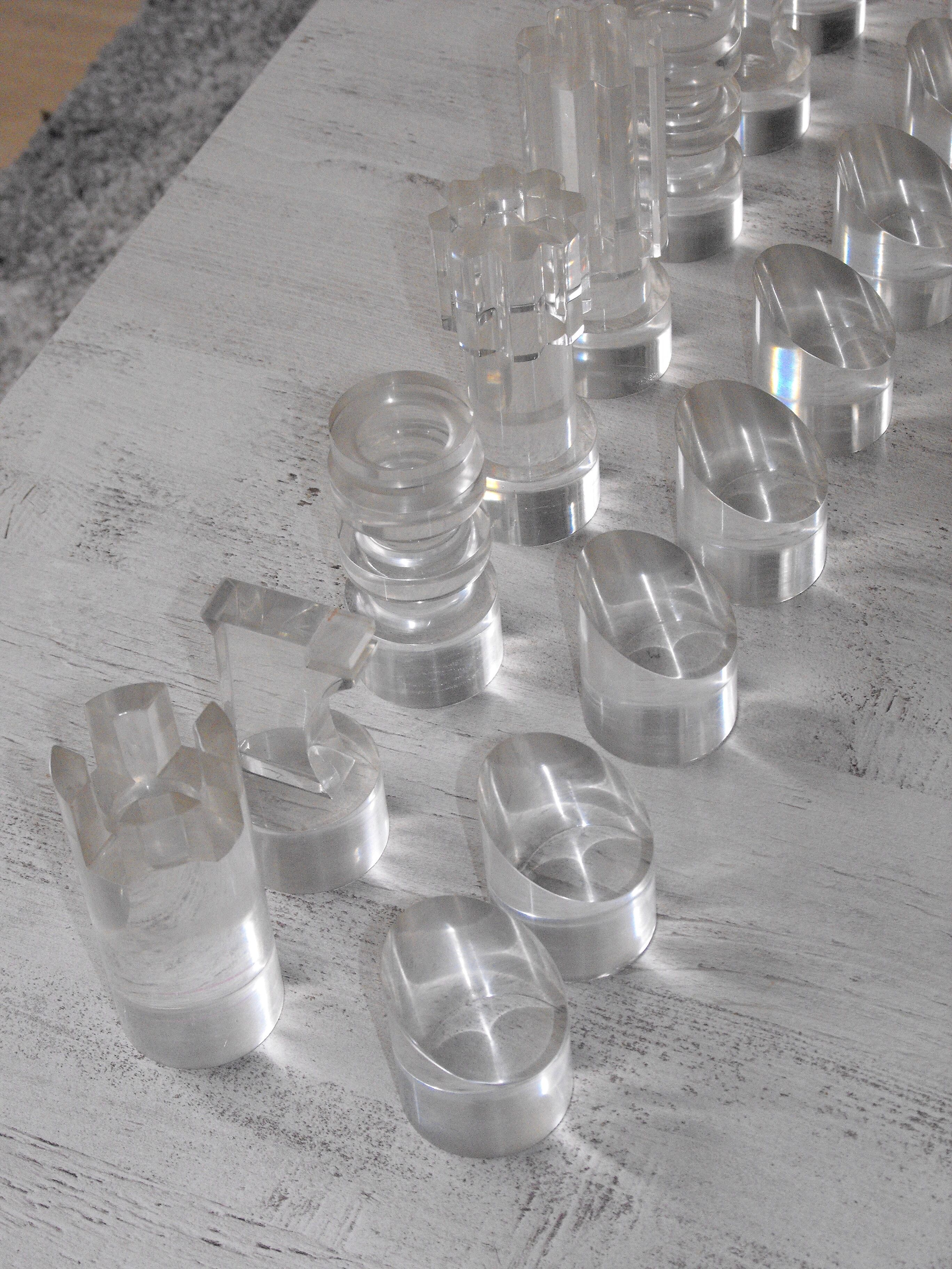 Michel Dumas chess game in altuglas 70s