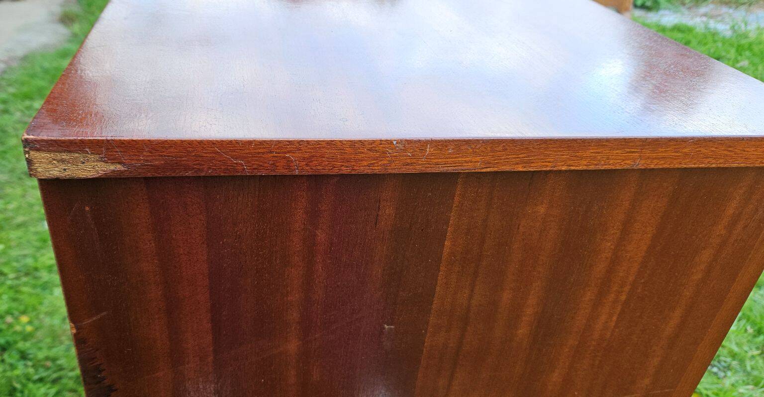 English Mahogany Archive Furniture with 12 Drawers