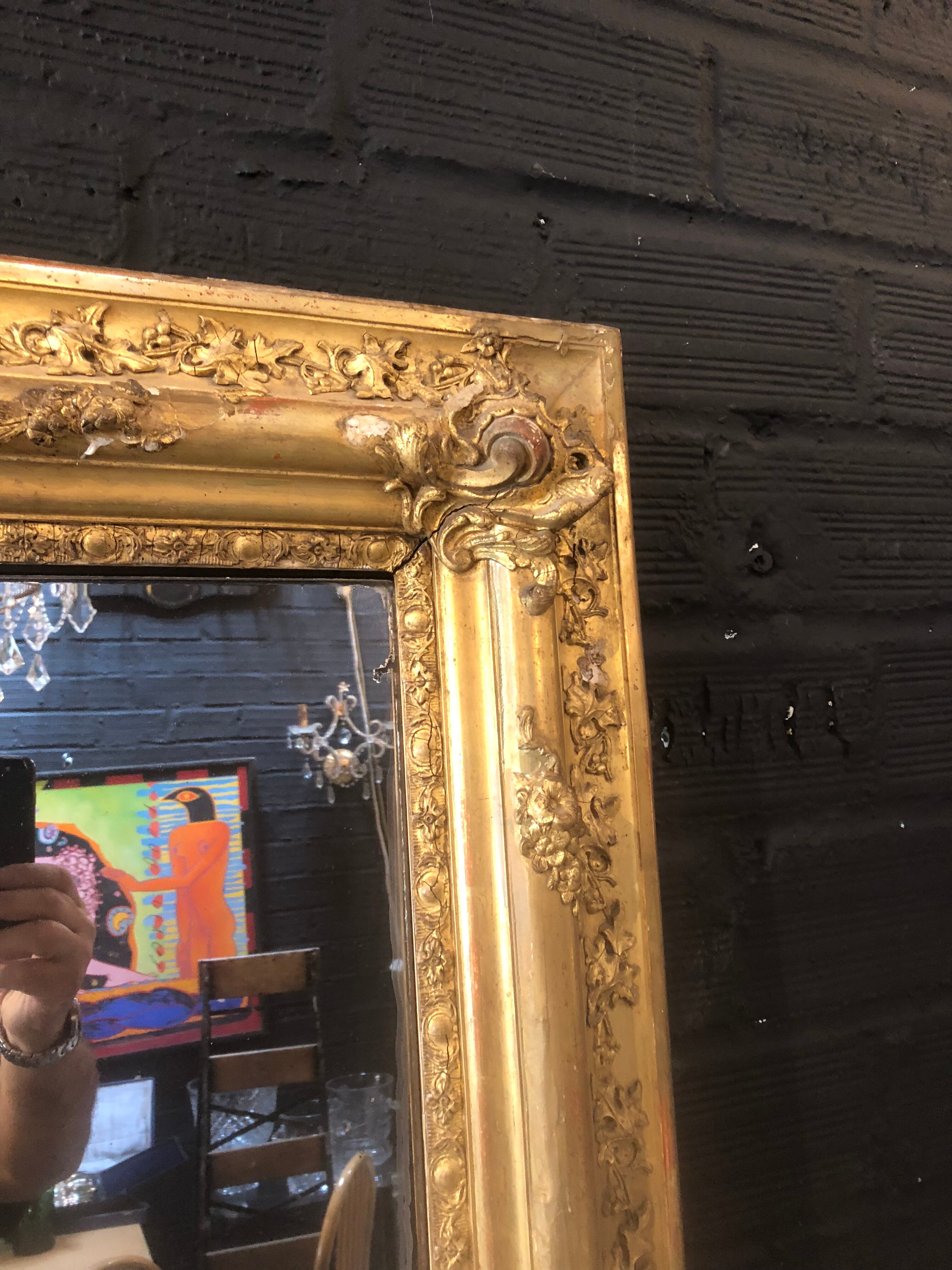 Miroir doré 140x205cm