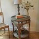 Side round table in rattan
