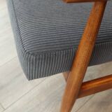 H.Lis vintage graphite corduroy armchair