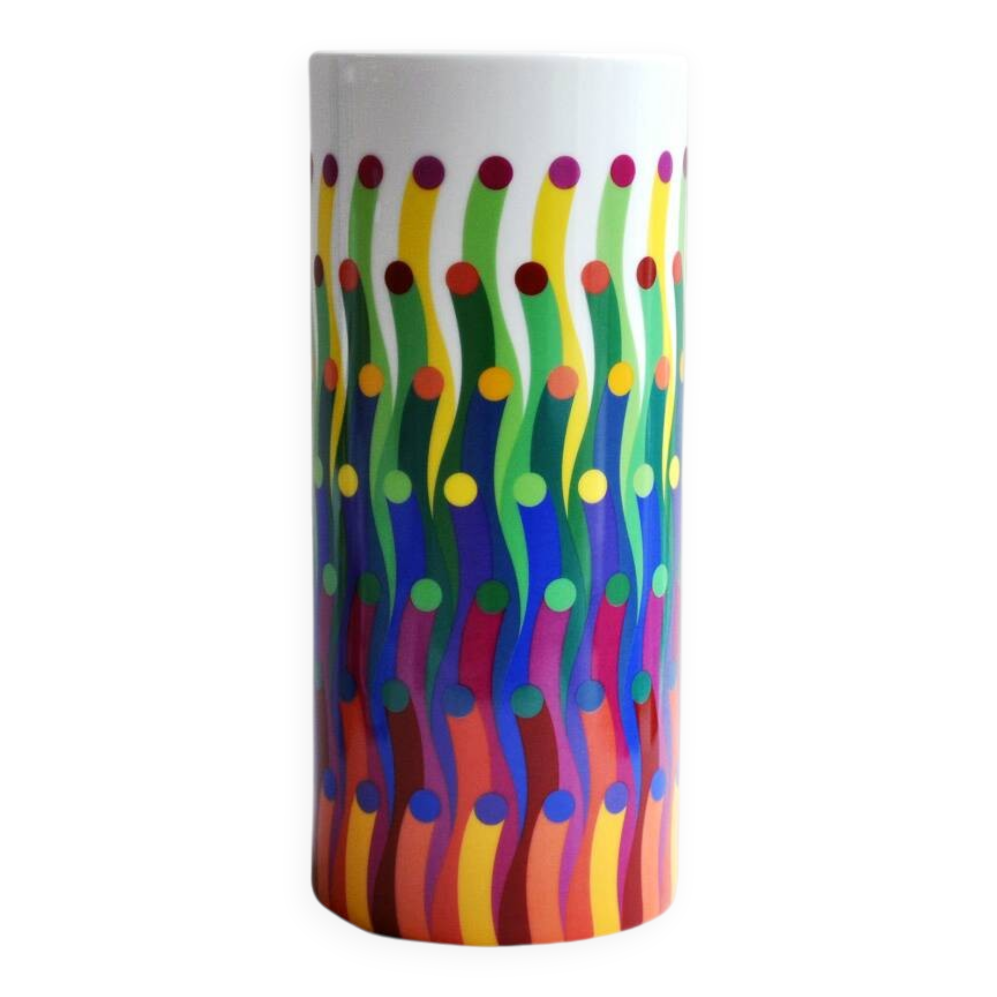 Op Art Vase • Julio Le Parc • Kinetic Art • Porcelain • Bernardaud Limoges • 2017