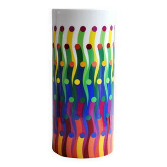 Op Art Vase • Julio Le Parc • Kinetic Art • Porcelain • Bernardaud Limoges • 2017
