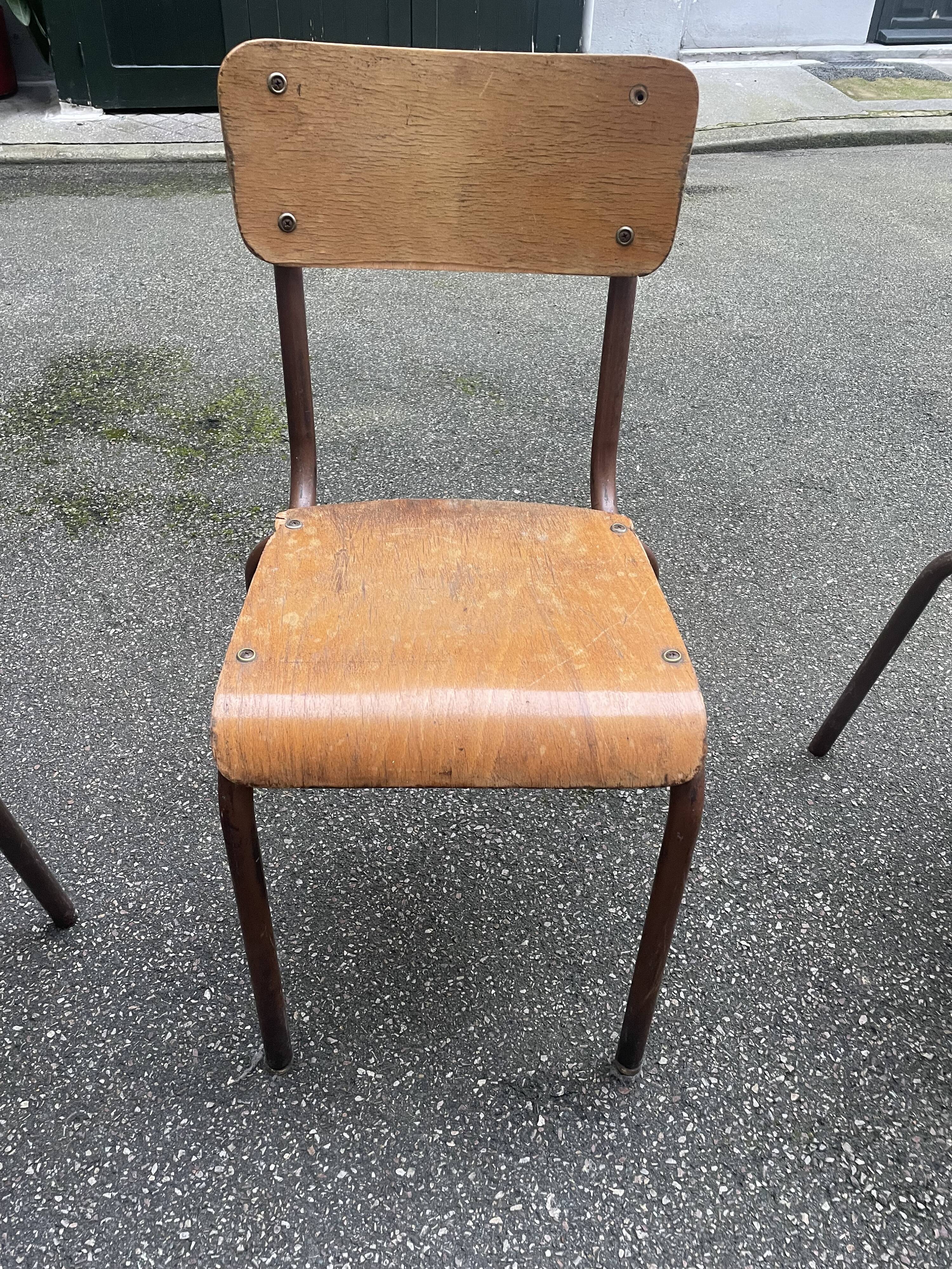 Set of 4 Mullca chairs - School chairs