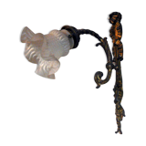 Bronze Tulip Sconce opaline 30 years