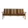 Sofa danois en chêne vintage, années 50