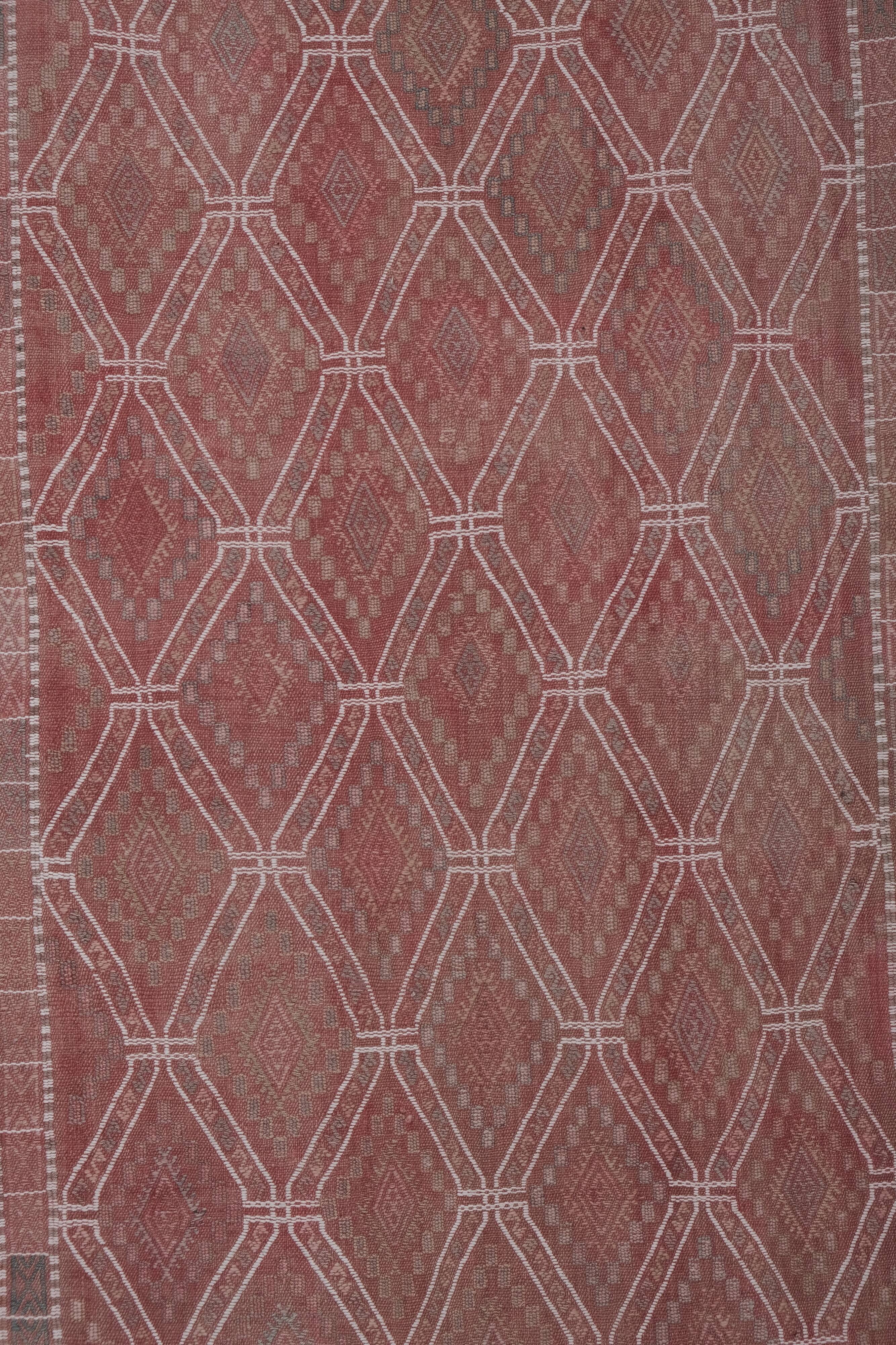 Vintage Turkish rug from Oushak, hand-woven 85x293 cm