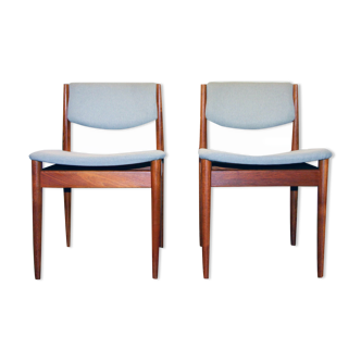 Pair of chairs fashion 197 by Finn Juhl for France & Søn, Circa 1960