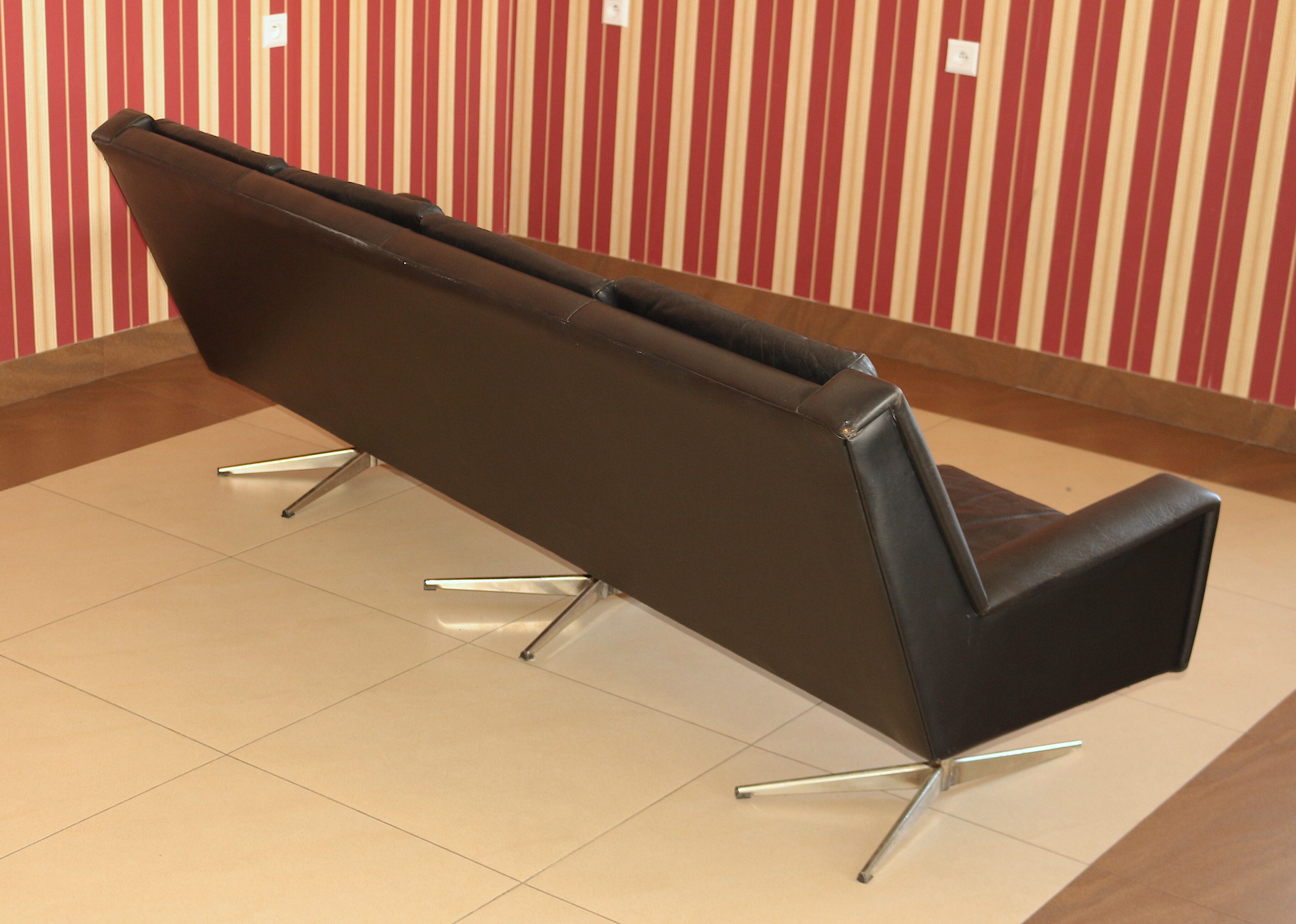 Mid-century danish leather sofa from Skjold Sørensen, 1960s