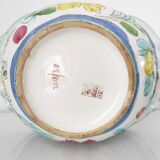 Pocket tray in the shape of a basket in italian ceramic