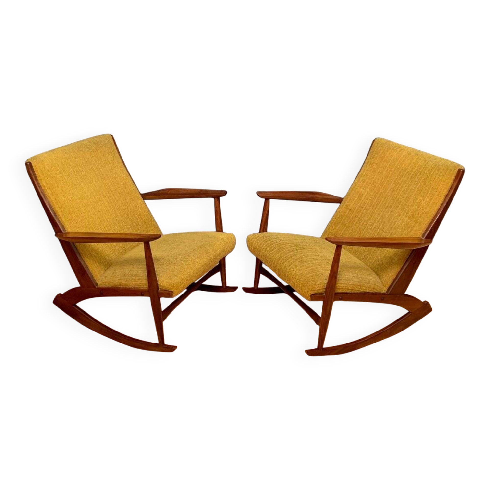 Set of Danish rocking chairs by Georg Jensen for Kubus Furniture, 1950s