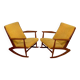 Set of Danish rocking chairs by Georg Jensen for Kubus Furniture, 1950s