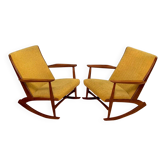 Ensemble de chaises berçantes danoises par Georg Jensen pour Kubus Furniture, années 1950.