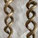 Pair of twisted brass candlesticks