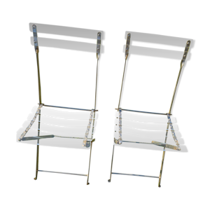 2 chaises pliantes invisibles en