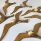 Lot de 7 oiseaux laiton vintage 1960