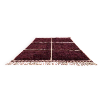 Tapis en laine naturelle tissé main traditionnelle artisanale 2/3 m