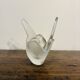 Lalique "sylvie" — dove vase in satin and polished pressed crystal