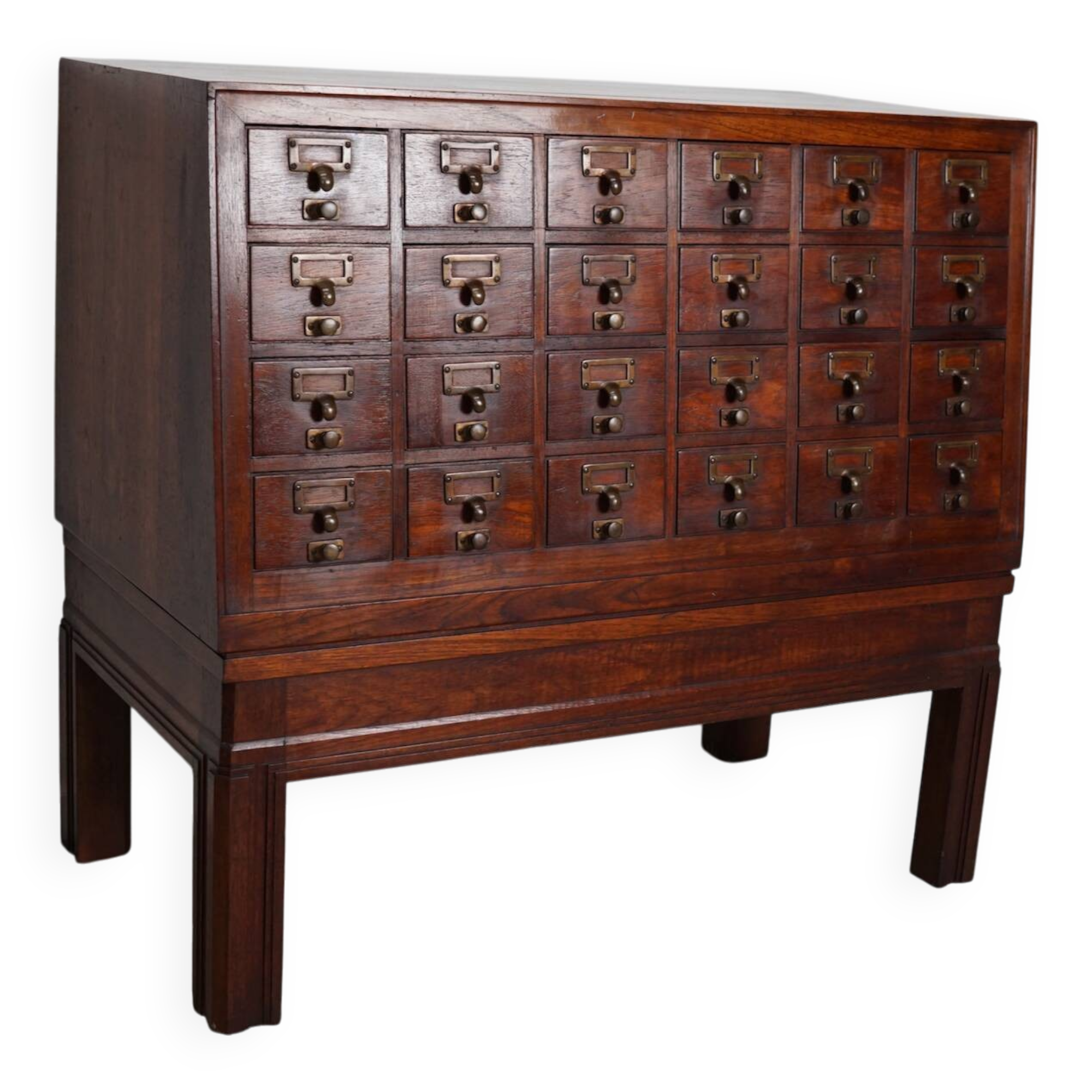 Antique Dutch Oak Apothecary / Filing Cabinet, 1920s