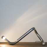 Lampe de table vintage en métal chromé, Italie, années 1970