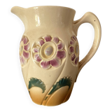 Pichet en barbotine fleurs