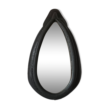Miroir vintage sur collier de cheval