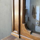Old XL Napoleonic oak glass bookcase, 19th century