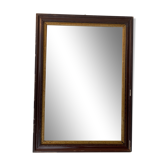 Miroir en stuc laqué noir