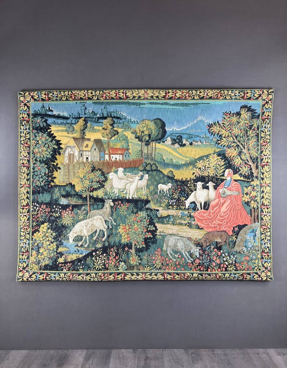 Wall Tapestry, Pastoral Scene, 20th Century