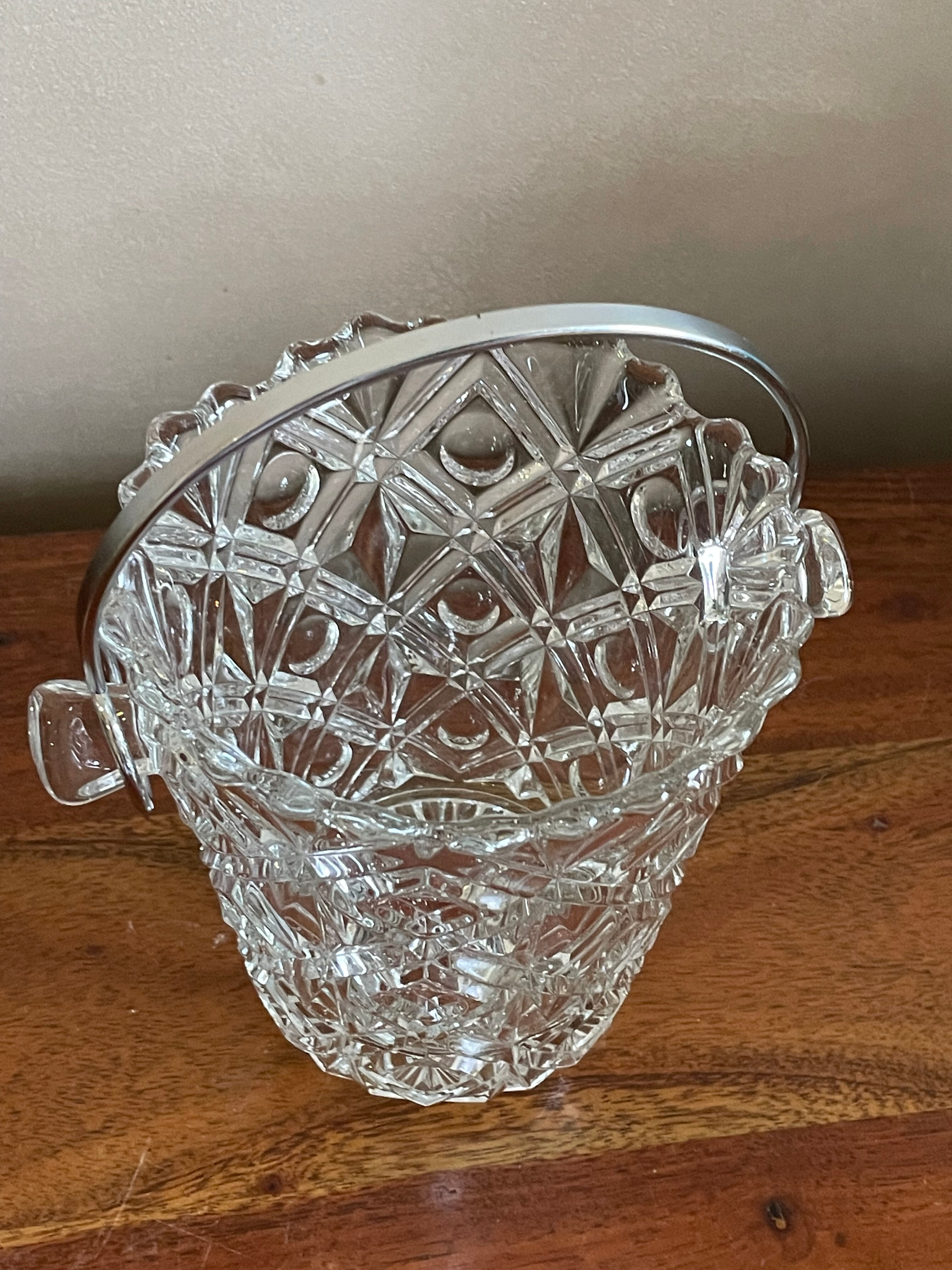 Cut glass ice bucket