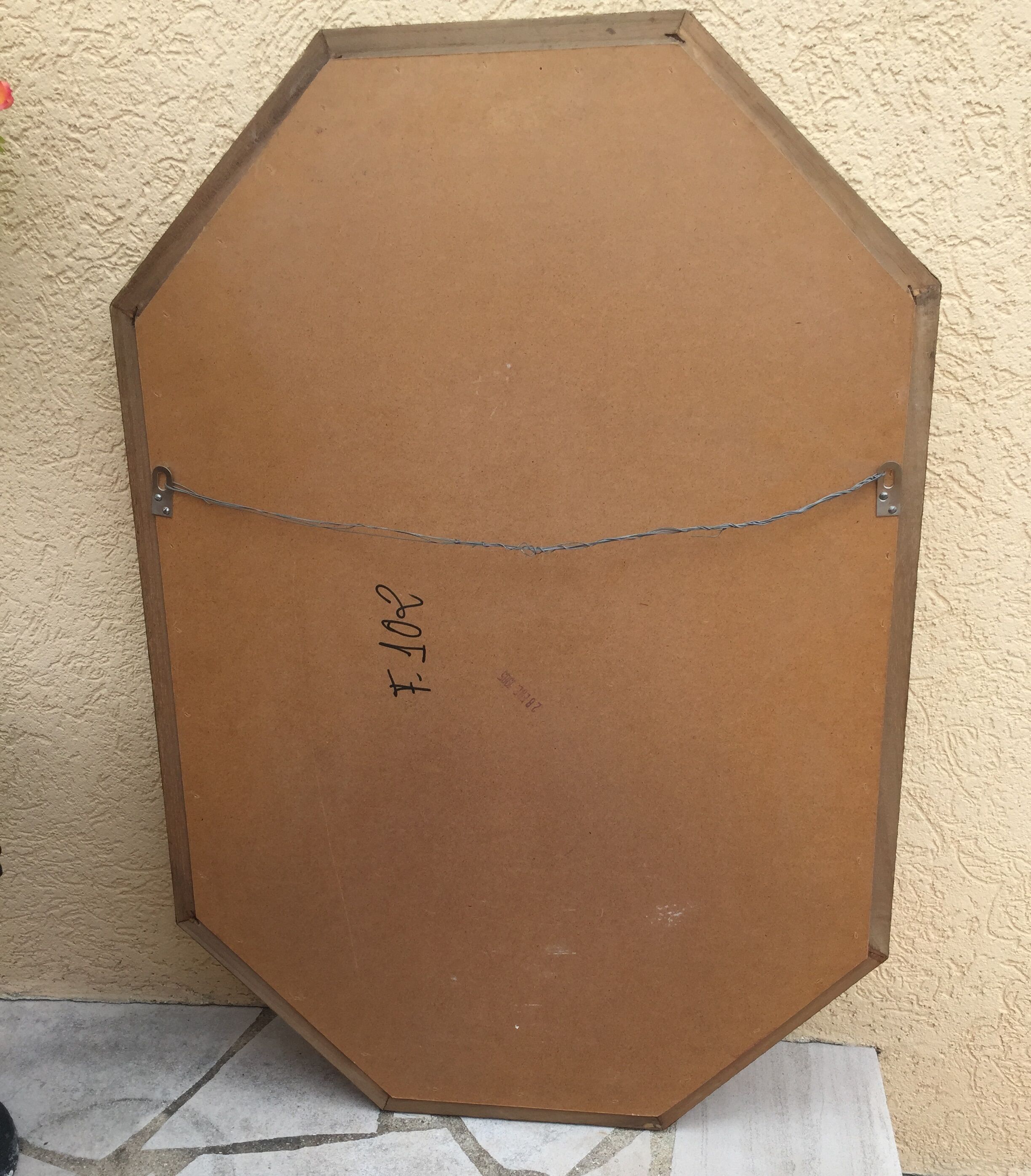 Antique mirror in gilded wood 85 x 59 cm