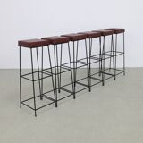 6x Barstool Minimalist, 1960s