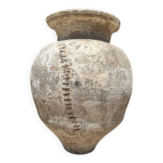 Ancient terracotta pottery jar from the 19th century