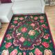 Moldavian wool handwoven floral rug - 210x162cm