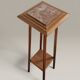 Art Deco sculpted side table in solid wood and marble – circa 1930