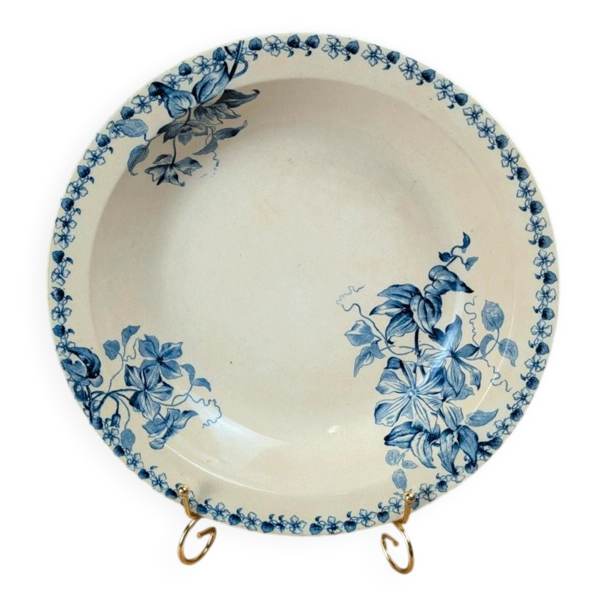 Old plate Vieillard & Cie Bordeaux – Model "clematis" Ironstone