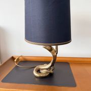 Cobra sculptural lamp in brass – Vintage French work, circa 19