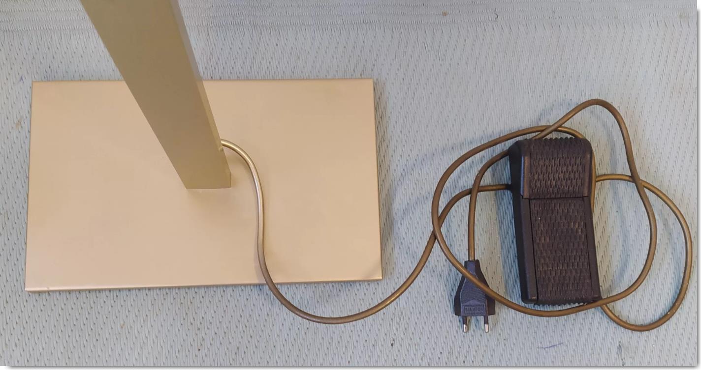 Halogen floor lamp golden matte vintage italian flos